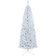 thumbnail image 2 of HOMCOM 6' Unlit Pencil Christmas Tree Holiday Decor with Stand, White, 2 of 9