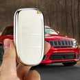 thumbnail image 5 of Key Fob Cover Compatible with Jeep Grand Cherokee Compass Cherokee Renegade Keychain Case Holder Protector,White, 5 of 7