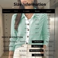 thumbnail image 3 of Sewkxo Womens Button Down Cardigan Long Sleeve Casual Crewneck Knit Cardigans Sweater Tops,Beige XL, 3 of 5