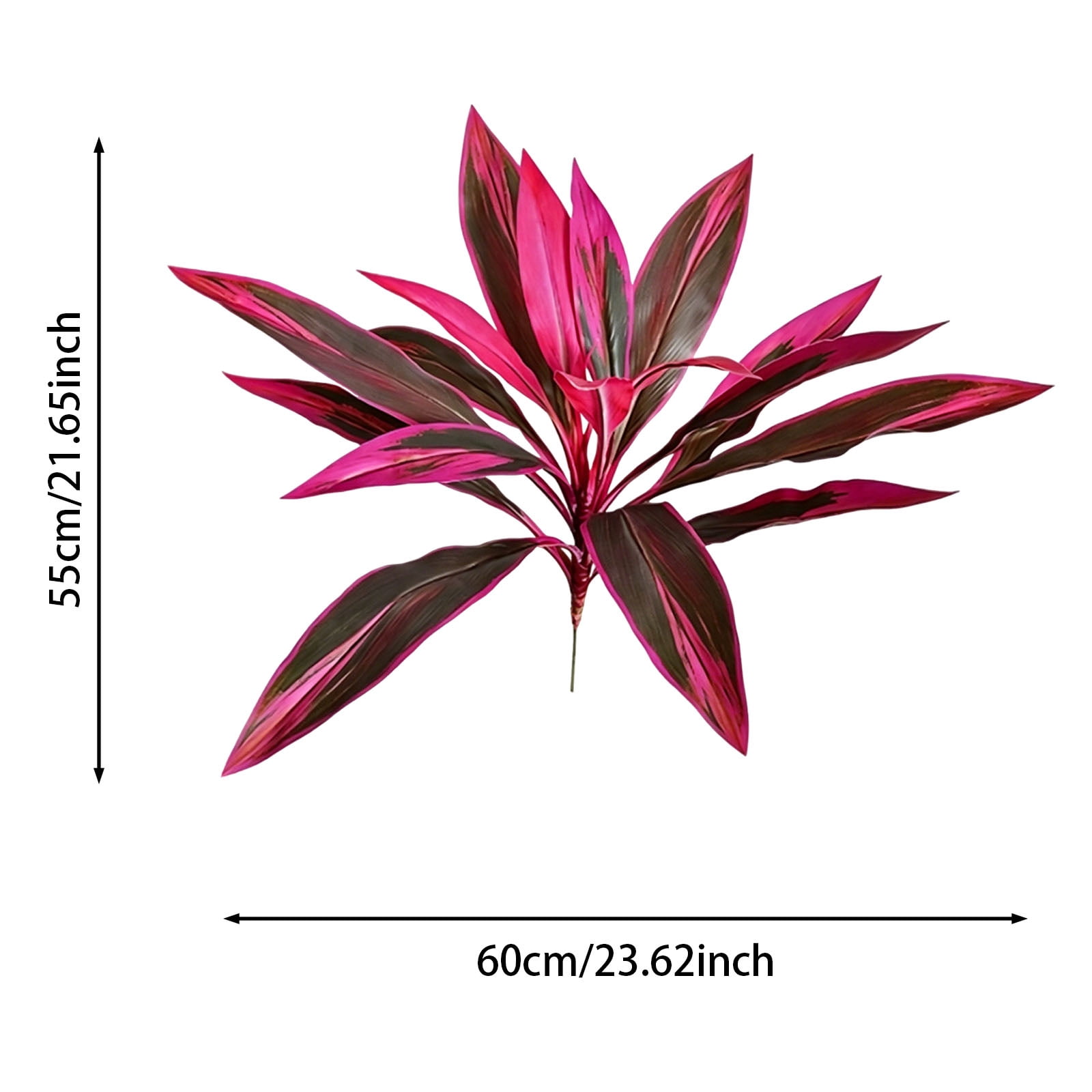 5Pcs Artificial Cordyline Red Plant, Artificial Plants Indoor, Fake Dracaena Plants Indoor Outdoor, 21.65in Realistic Faux Silk Plants for Home Office Decoration