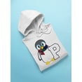 thumbnail image 3 of Penguin Varsity P - Cozy Mascot Emoji Graphic Men's Hoodie, 3 of 4