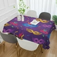 thumbnail image 5 of SKYSONIC Mardi Gras Tablecloth Waterproof Washable Polyester Square Table Cover Durable Tablecloth for Kitchen Dining Table Party Decor (60 X 108 Inch), 5 of 7