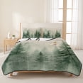 thumbnail image 3 of King Quilt Set 96''x106'', Farmhouse Mist Forest Lightweight Bedspread Coverlet Set with 2 Pillow Shams, Vintage Trees Natural Landscape Breathable All Season Quilt Bedding for Bedroom/Guest Room, 3 of 9