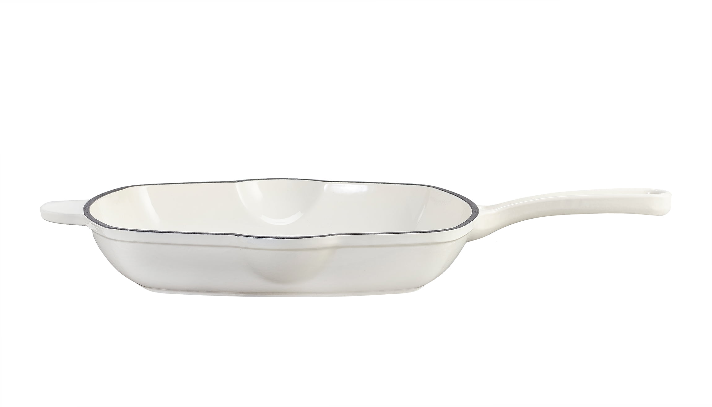 Servappetit - Glazed Enamel Cast Iron Square Grill Pan, 10 x 2 Inches