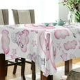 thumbnail image 3 of GZHJMY Pink Sheep Tablecloth, Rectangle Waterproof Washable Polyester Table Cover for Picnic Dinner Holiday Party Decor, 60 x 90 Inch, 3 of 7