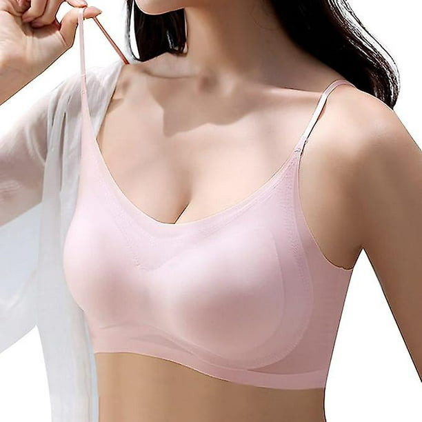 2pcs Ultra Thin Summer Comfort Ice Silk Bra In Plus Size, Women's Seamless Comfort  Bra Ice Silk Bra Breathable Women's Bras 