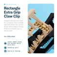 thumbnail image 2 of Gimme Beauty Rectangle Extra Grip Claw Clip - Double Teeth Accessory Set - Perfect for Medium Hair - Lasting Hold for Everyday Wear - Trendy, Non-Slip Cilp Duo for Women - Black & Tan, 2 Pack, 2 of 6