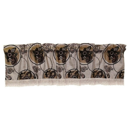 Paprika Fleur De Lis - Fleur De Lis Living Woodcreek Luxurious Vintage 60'' Window Valance
