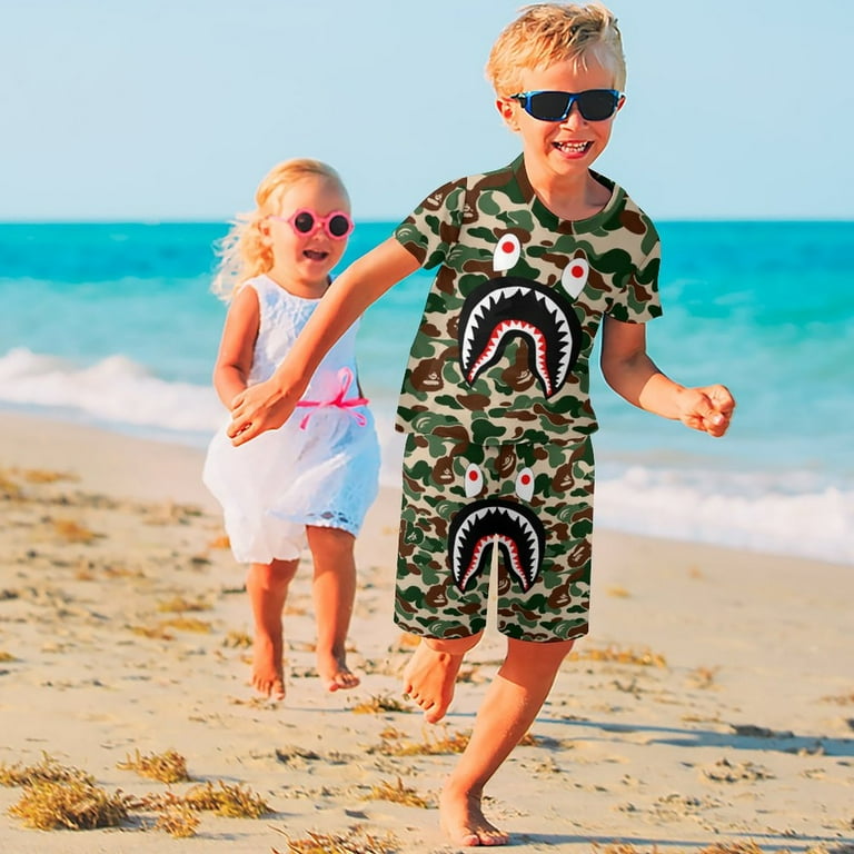 Bape top and shorts discount