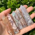 thumbnail image 2 of RSAMD Natural flower Agate Obelisk Cherry Blossom Agate Quartz Crystal Point Healing-8-9cm, 2 of 9
