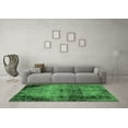 thumbnail image 3 of Ahgly Company Indoor Square Abstract Emerald Green Modern Area Rugs, 5' Square, 3 of 4