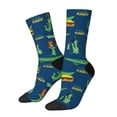 thumbnail image 1 of Balery Little Pirate Crocodile Calcetas Largas con Estampado para Hombre y Mujer – Suaves y Transpirables, Talla Única (US 5-11), 1 of 6