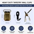 thumbnail image 4 of 4Pcs Tapestry Hooks Clips Set – Non-Slip Wall-Mounted Clips for Blankets Tapestries Posters Photo Display, 4 of 7
