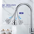 thumbnail image 2 of Kitchen Faucet Sprayer Attachment, Movable Faucet Extender for Kitchen Sink, 360° Rotatable Sink Faucet Head Anti-Splash Tap Booster Shower and Water Saving Faucet for Kitchen, 2 of 6