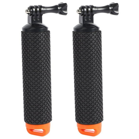 2X Waterproof Handheld Underwater Sport Selfie Stick for HD Hero Geekpro Action Cameras,Black & orange