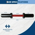 thumbnail image 3 of 16" Loadable Dumbbell,Dumbbell Handle 2 Inch,Heavy Duty Solid Steel Loadable Bars W/Rotating Sleeves & Knurled Grips for Home Gym, 3 of 6