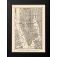 thumbnail image 2 of Reynold 11x14 Black Modern Framed Museum Art Print Titled - Lower Manhattan - Reynold 1921, 2 of 5