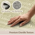 thumbnail image 6 of ODIKA 6'x9' Green Sage Handwoven Dotted Grid Washable Area Rug Contemporary Geometric Micro Dot Indoor for Dining Room, Under Table, Office Décor, Non-Slip Chair-Friendly, 6 of 7