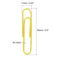 thumbnail image 2 of Unique Bargains Paper Clips 2 Inch Vinyl Coated with Box for Office Home Yellow Count 100, 2 of 6