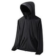 thumbnail image 2 of RYDCOT Men's UPF 50+ Sun Protection Lightweight Hoodie Performance Long Sleeve SPF UV Shirt for Fishing Running Black, 2 of 6