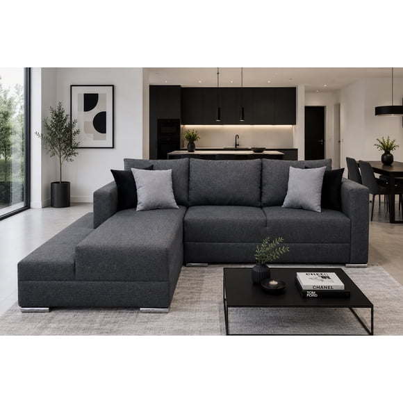 Sala esquinera El Bazar Store Aston 260x200 cm Gris Oxford Moderna en esquina