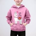 thumbnail image 2 of LRen Girl Hoodies Size 7-8 Coconut Tree Print Pullover Sweatshirts Kids Fashion Casual Outfits Fall Winter Clothes,8-9 Years,Z4-Pink, 2 of 5