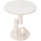 thumbnail image 1 of Mesa auxiliar de metal blanco con tapa de mármol, mesa de centro moderna para sofá, sala de estar, dormitorio,Blanco, 1 of 2