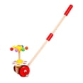 thumbnail image 3 of El juguete creativo de madera para empujar a lo largo del juguete de aprendizaje desarrolla la habilidad para caminar, empujar el juguete, varilla desmontable para niños pequeños, Rojo CUTICAT Juguetes de empuje para caminar, 3 of 7