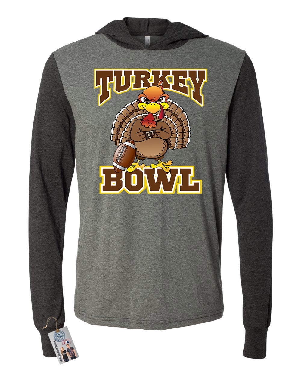 Custom Apparel R Us Thanksgiving Turkey Bowl Mens Long Sleeve
