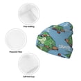 thumbnail image 3 of Yiaed Crocodile Riding Skateboard Print Winter Beanie for Men Women, Fleece Lined Beanie Soft Warm Knit Hat Ski Stocking Cuffed Ca, 3 of 6