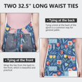 thumbnail image 6 of Pioneer Flower Floral Print Pattern Apron for Women and Men, Cotton Linen Waterproof with Pockets, Adjustable, 33x27 Inch for Kitchen, Gardening, BBQ, Salon, 6 of 6