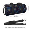 thumbnail image 2 of Balery Peacock Feathers Bolsa de Gimnasio para Mujeres y Hombres, Bolsa de Viaje Impermeable, Bolsa de Fin de Semana con Compartimento para Zapatos y Bolsillo Húmedo, 2 of 6