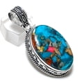 thumbnail image 2 of Natural Spiny Oyster Gemstone 925 Steling Silver Jewelry Pendant 2.05", 2 of 2