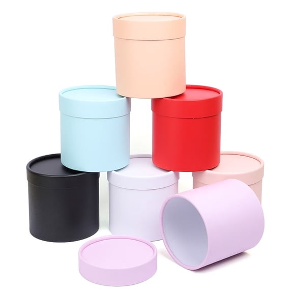1pc, random color, round cardboard gift box, suitable for holding flowers, perfect for weddings, parties and Valentine's Day, perfect choice for packaging and decoration