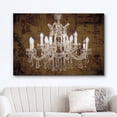 thumbnail image 2 of wall26 Canvas Print Wall Art Brown Grunge White Crystal Chandelier Decorative Lights Digital Art Realism Stylish Zen Chic Contemporary Boho Relax/Calm for Living Room, Bedroom, Office - 16"x24&q, 2 of 5