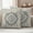 CadetBlue Beige, variant on Beige Green Boho Outdoor Waterproof Pillow Covers, Medieval Vintage Ethnic Floral Abstract Decorative Square Throw Pillowcase Sofa Cushion Sham for Patio/Couch/Chair, 26"x26" 2 Pack