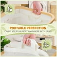 thumbnail image 5 of Laundry Hamper with Lid, 160L Dirty Clothes Hamper for Laundry Basket 3 Section, Extra Large Laundry Sorter Hamper 3 Compartment with Removable Inner Bags & Labels, Beige, 5 of 5
