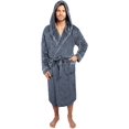 thumbnail image 1 of Mens Plush Fleece Robe | Soft, Warm, Spa Bathrobe for Men, Shawl Collar, 1 of 7