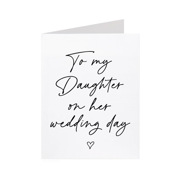 Tarjeta palmpaperie Día de la Boda para Hija, Recuerdo A2