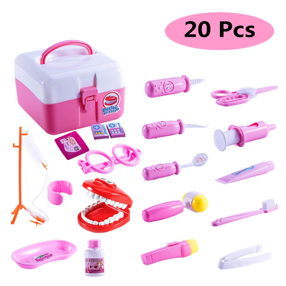 Medical Kit, 20pcs Dentist Kit for Kids Doctors Role Pretend Play Set