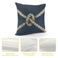 thumbnail image 4 of Nawypu  Decorative Throw Pillow Covers Nautical Rope Pattern Endless Navy with White Fishing Net and Marine Knots on Dark Blue Trendy Maritime Style Pillow Case for Sofa Couch Bed Car, 4 of 5