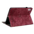 thumbnail image 3 of SaniMore Case for Lenovo Tab M9 9" Tablet 2023 Release (Model TB-310FU), Anti-slip Grooves Kickstand [Pencil Holder Card Slots] Embossed Rose PU Leather Shockproof Wallet Shell, Red, 3 of 8