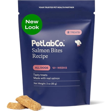 PetLab Co. Salmon Bites for Dogs – Rich in Beneficial Fatty Acids, Vitamins & Minerals - Premium Salmon Dog Treats Your Pup Will Drool Over - Carefully Selected Ingredients – Delicious Reward