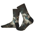 thumbnail image 2 of Disketp Astronaut Polar Bear Roar Unisex Mid-Calf Socks Lightweight Breathable Ventilation Ankle Socks, 2 of 7