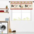 thumbnail image 7 of Rustic Rooster Vintage Kitchen Curtain Valance 54W x 18H Rod Pocket Retro Chicken Red Plaid Country Farm Raural Window Treatment for Living Room Bedroom Bathroom, 7 of 7