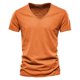 thumbnail image 1 of Camiseta 100% de algodón de calidad de marca para hombre, camisetas con cuello en V y diseño de moda, camisetas sólidas ajustadas, camisetas para hombre, camisetas de manga corta para hombre Tan Jianjun unisex, 1 of 2