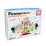 PicassoTiles Magnetic Tiles for Kids – 200PCS STEM Construction Building Blocks Set, Educational Creative Learning Toy, Magnetic Building Kit