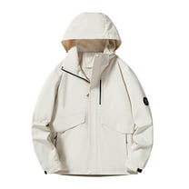 cllios Mens Rain Jacket Waterproof with Hooded Big and Tall Hiking Coat Lightweight Windbreaker Water Resistant Jacket Coats Outdoor Hiking Biking Jackets