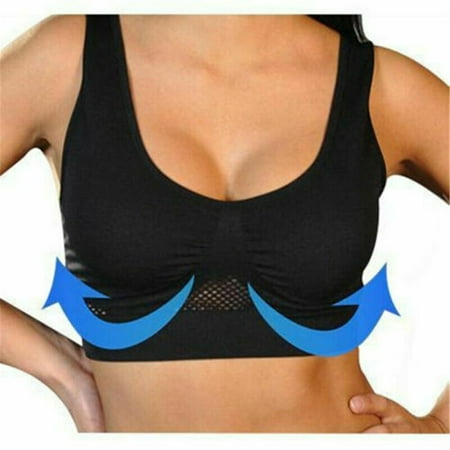 

amlbb Plus Size Air Permeable Cooling Summer Sport Yoga Wireless Bra on Clearance