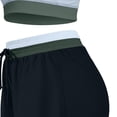 thumbnail image 6 of Fwqbns Women's High Waisted Two Piece Sets Color Block Sporty Athletic Bathing Suits for Beach Vacation Swimming, 6 of 9